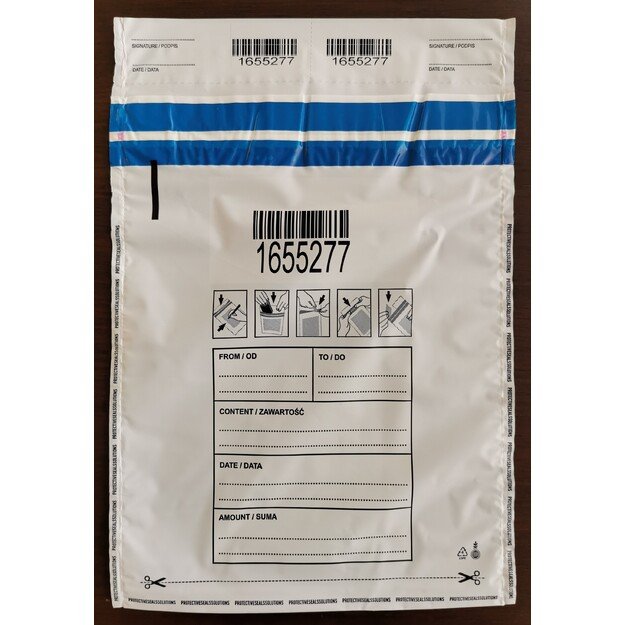 Apsauginis vokas, B5, 200x255 mm, baltos sp., 100 vnt./pak.