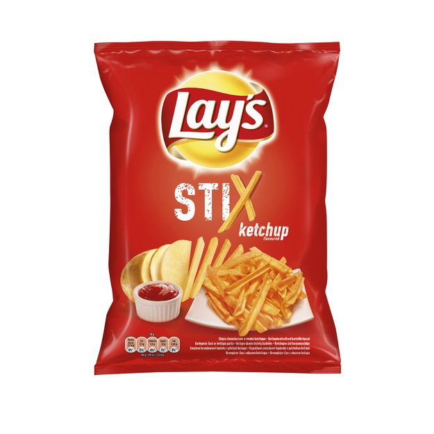 Bulvių tra&scaron;kučiai LAY S, Stix, 130g