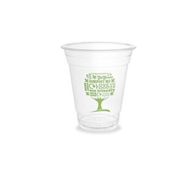 Vienkartinės stiklinės VEGWARE GreenTree, PLA, 360 ml, 50 vnt