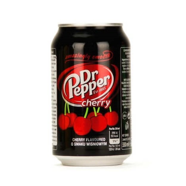 Gazuotas gaivusis gėrimas DR. PEPPER Cherry, 0,33 l, skardinė