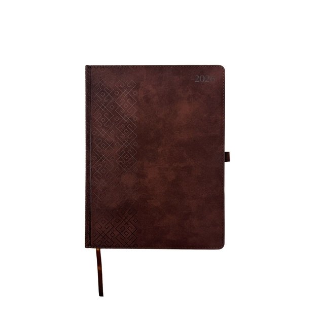 Kalendorius TRADITIONAL 2026, PU, A4, ruda(Baltic)