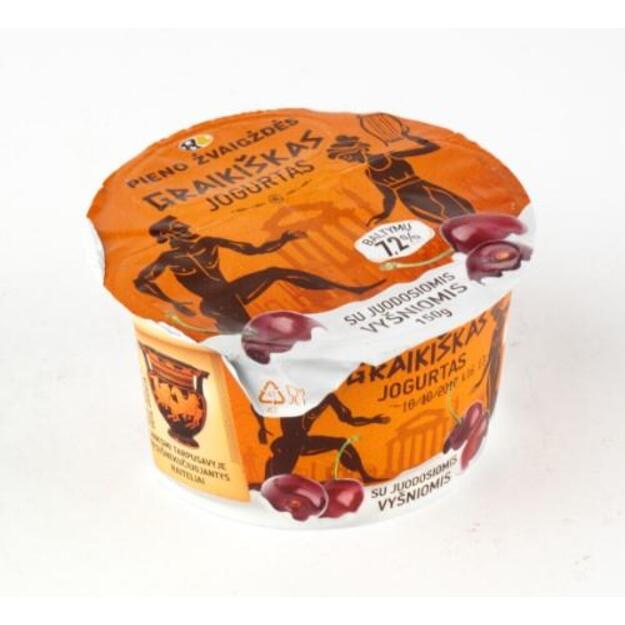 Jogurtas graikiškas, su juodosiomis vyšniomis, 3,1%, 150g