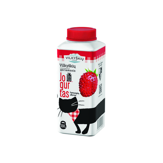 Geriamasis jogurtas, žemuogių skonio, 2% riebumo, 330 ml, tetratop