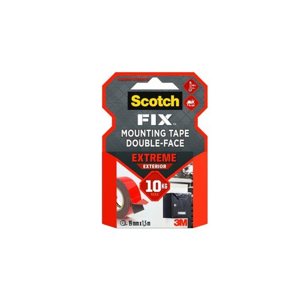 Dvipusė tvirtinimo juosta 3M Scotch lauko sąlygoms, 19 mm x 1,5 m