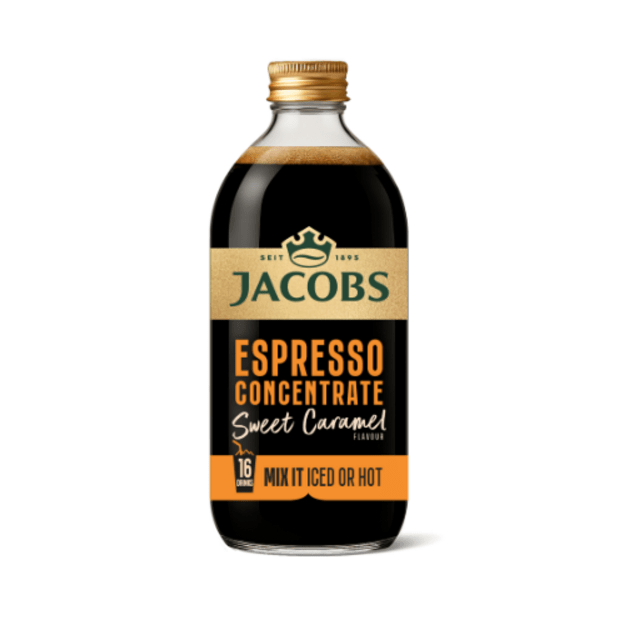 Kavos gėrimas JACOBS Espresso Caramel aromatizuotas, 485ml