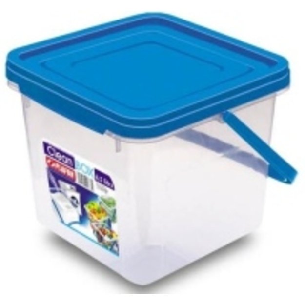Dėžė CLEAN BOX, su rankena/dangčiu, plastikas, 6,3 l, 24,6 x 23,9 cm, H 18,7 cm, vnt