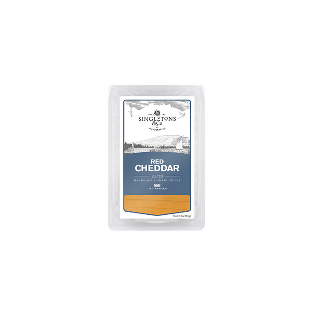 Raudonasis čederio sūris SINGLETONS & CO, pjaustytas, 150 g (M)