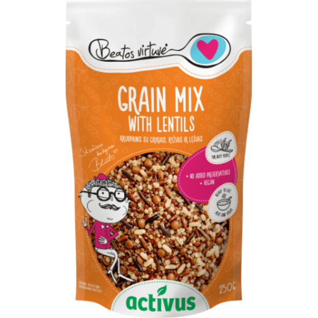 Grūdų mi&scaron;inys su lę&scaron;iais, ACTIVUS & BEATOS VIRTUVĖ, plast. mai&scaron;elyje, 250 g
