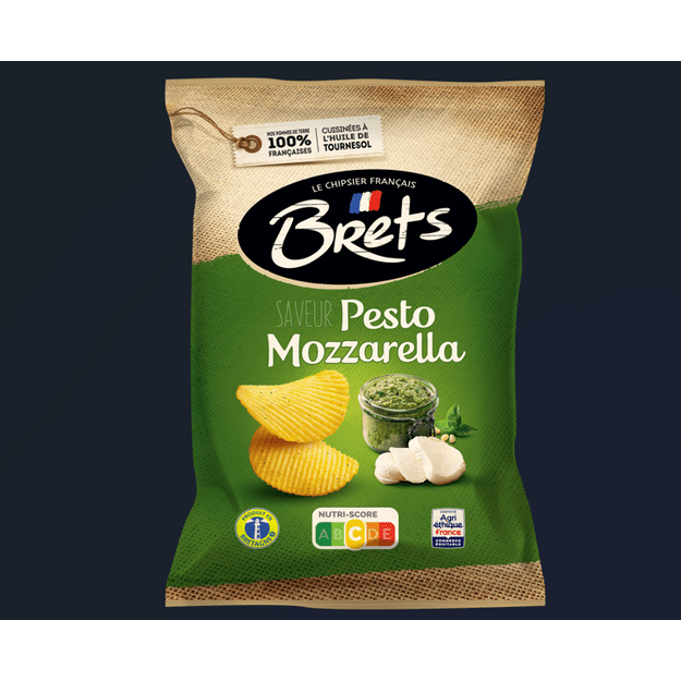 Bulvių tra&scaron;kučiai BRETS, pesto ir mocarelos sūrio skonio, 125 g