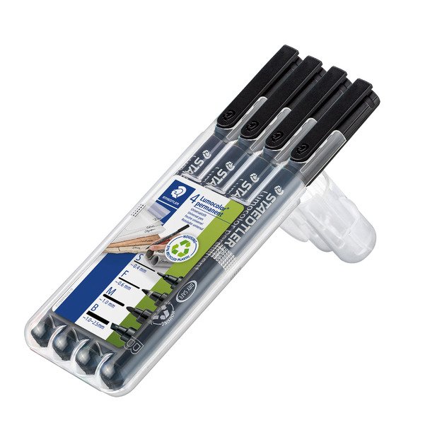 Permanentinių žymeklių rinkinys STAEDTLER LUMOCOLOR 31-9WP4GS, JUODA 1