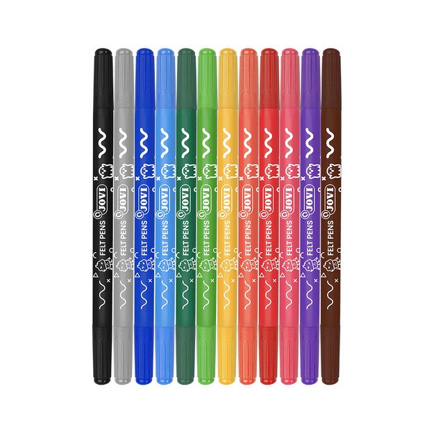 Dvipusiai flomasteriai JOVI, 12 spalvų 4