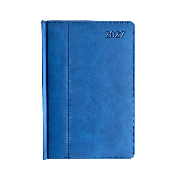 Kalendorius PREMIER PLUS 2027, PU, A4, mėlyna