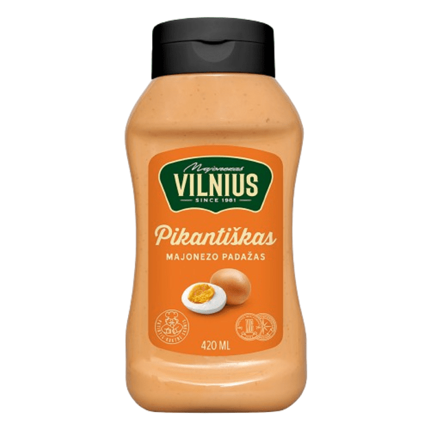 Majonezas VILNIUS Pikanti&scaron;kas, 25%, 410 g 2