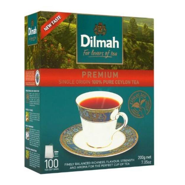 Juodoji arbata DILMAH Premium, maišeliuose, su siūlu, 100 vnt.