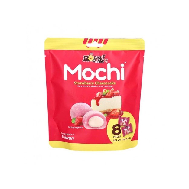 Močiai ROYAL FAMILY, braškinio sūrio pyrago skonio,  120 g