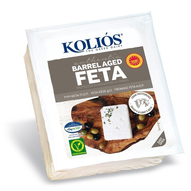 Sūris Feta KOLIOS, PDO, brandinta statinėje, vakuume, 200g