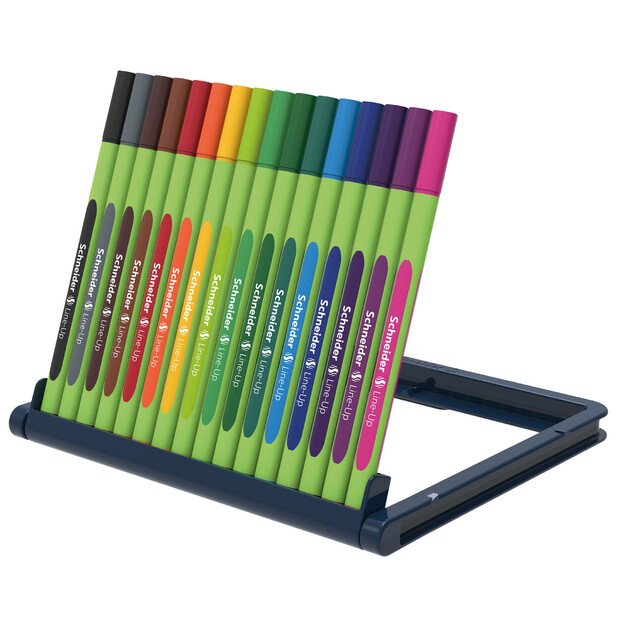 Rašikliai SCHNEIDER LINE-UP 0.4 mm, žalias korpusas, 16 spalvų rinkinys 2