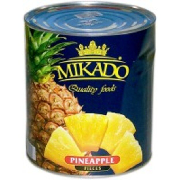 Ananasų gabaliukai MIKADO, sirupe,  3,05 kg / 1,84 kg