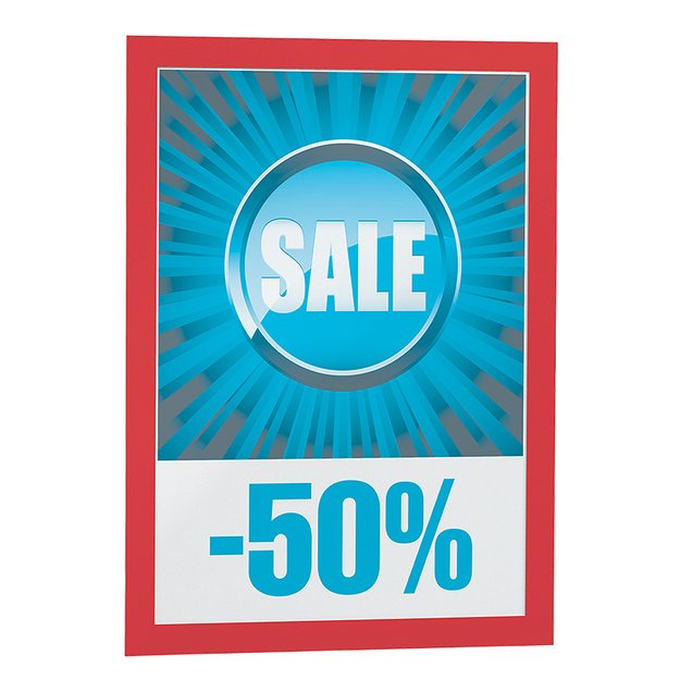 Rėmelis dokumentams DURABLE DURAFRAME® A4, 2 vnt./pak., raudonas 3