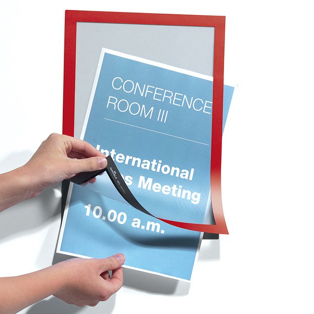 Rėmelis dokumentams DURABLE DURAFRAME® A4, 2 vnt./pak., raudonas 2