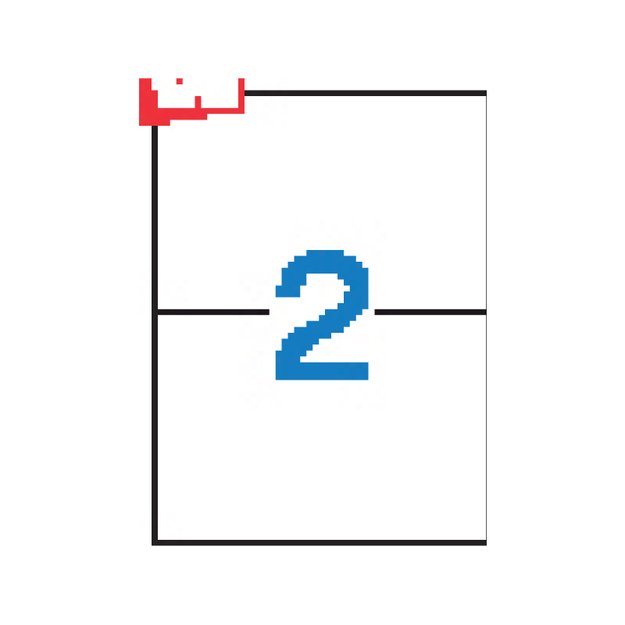 Lipnios etiketės APLI, 210 x 148 mm, A4, 2 lipdukai lape, 100 lapų, balta 1