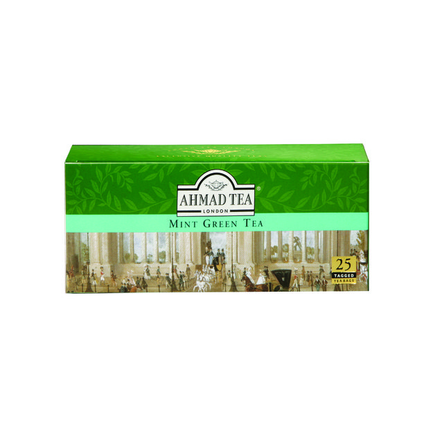 Ahmad Tea Mėtų skonio žalioji arbata. maišeliuose, 25 vnt. 1