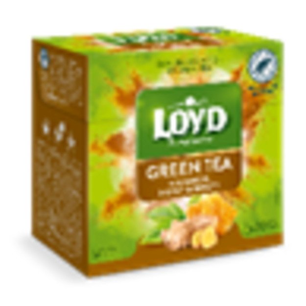 Žalioji arbata LOYD Green Lemon, Honey, Ginger 20x2g