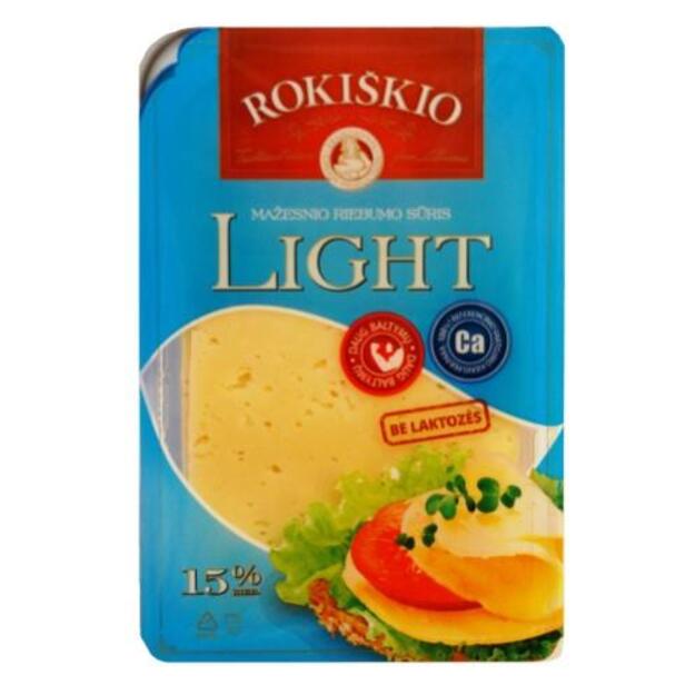 Sūris Rokiškio Light, riekutėmis, 15%, be laktozės, 150 g