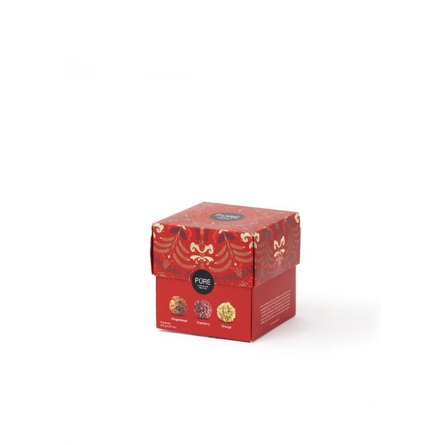 Šokolado triufeliai PURE, žiemos asorti kubai 15,124g 1