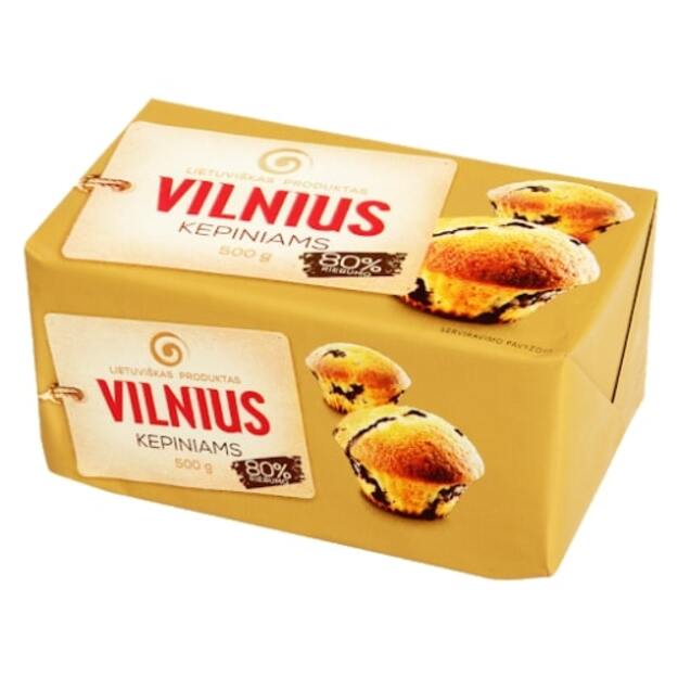 Margarinas VILNIUS, kepiniams, 80%, 500 g