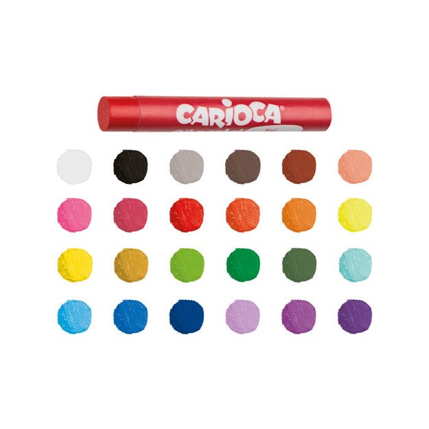 Aliejinės pastelės CARIOCA Maxi, 24 vnt. 2