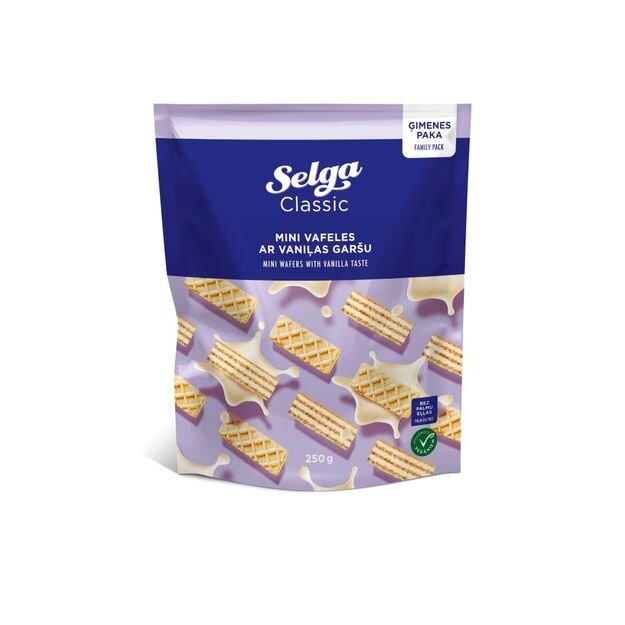 Mini vafliai SELGA vanilės skonio, 250 g