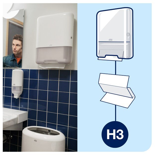 Rankų servetėlių laikiklis TORK ZIGZAG H3 553100 MINI 3