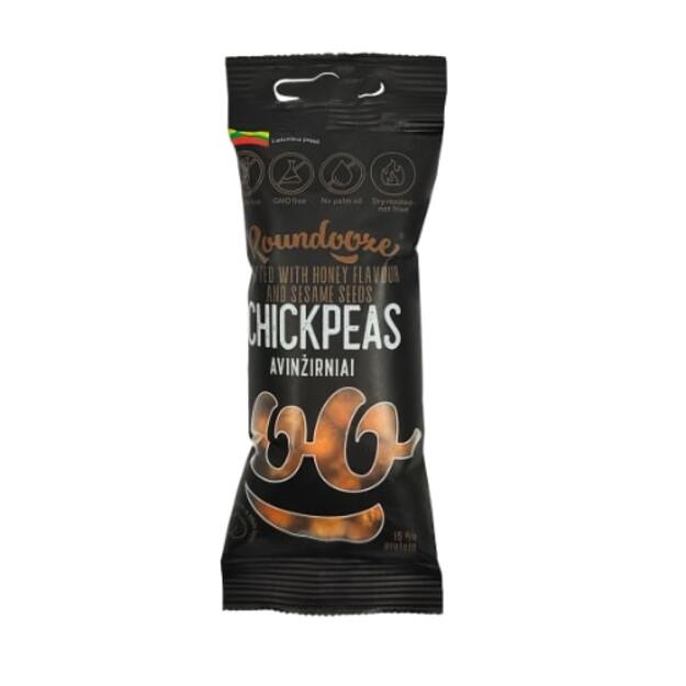 Skrudinti avinžirniai ROUNDOOZE, sezamo ir medaus apvalkale, 50 g