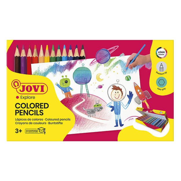 Pie&scaron;tukai JOVI Schoolpack, 144 vnt., &scaron;e&scaron;iakampiai 7