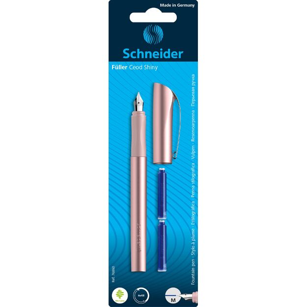 Plunksnakotis SCHNEIDER Ceod Shiny M, plastikinis korpusas, blisteryje, įvairių sp. (tinka ir kairiarankiams) 2