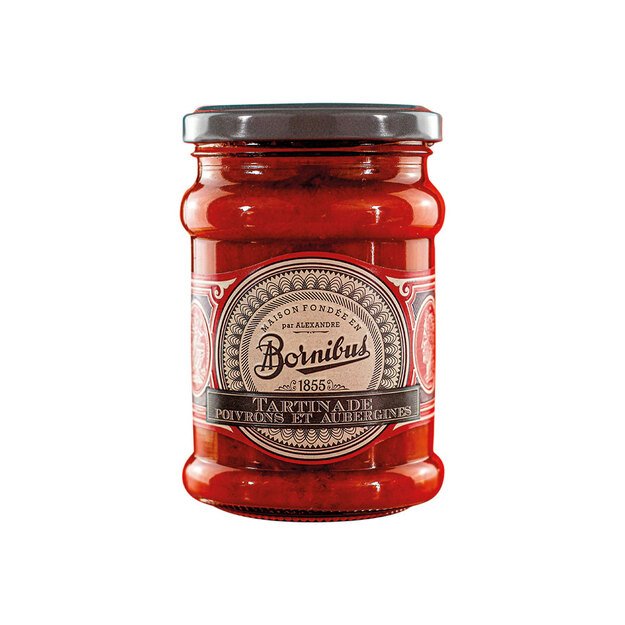 Raudonųjų paprikų ir baklažanų užtepėlė BORNIBUS, 250 g