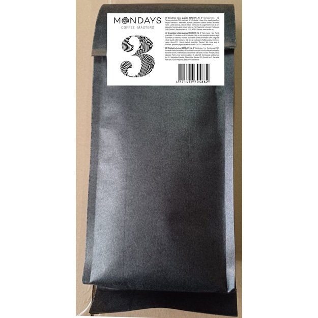 Kavos pupelės MONDAYS Nr.3,  Arabica ir Robusta, tamsiai skrudinta, 1 kg 1