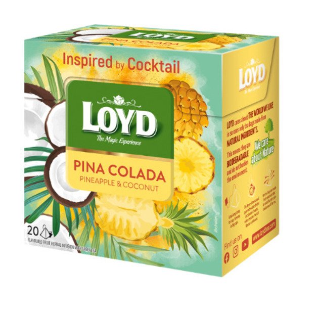 Vaisinė arbata LOYD, pina colada skonio, 20 x 1.7g