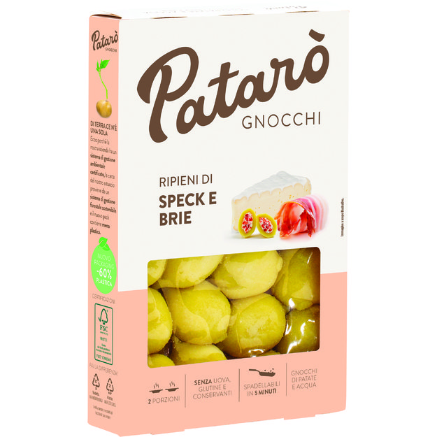 Itališki bulvių virtinukai PATARO, su Spek kumpiu ir Brie sūriu, 400 g