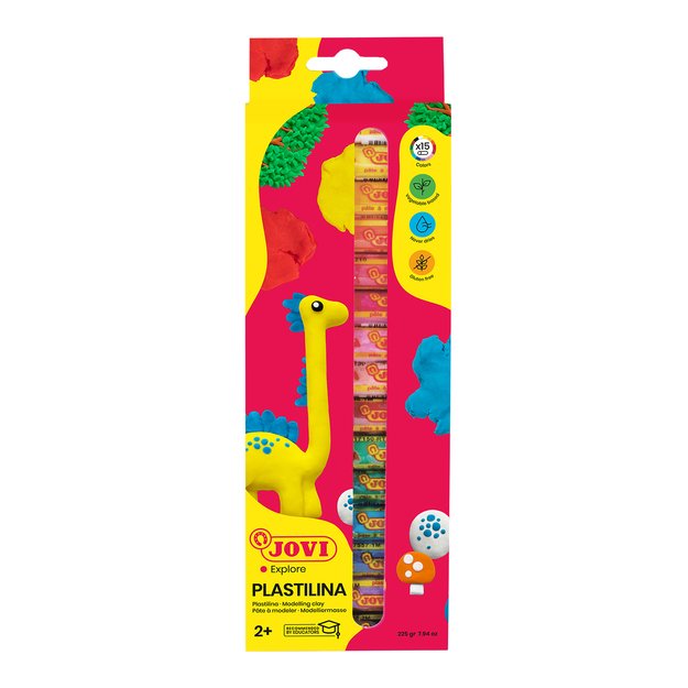 Plastilinas JOVI, 15 spalvų x 15g rinkinys 4