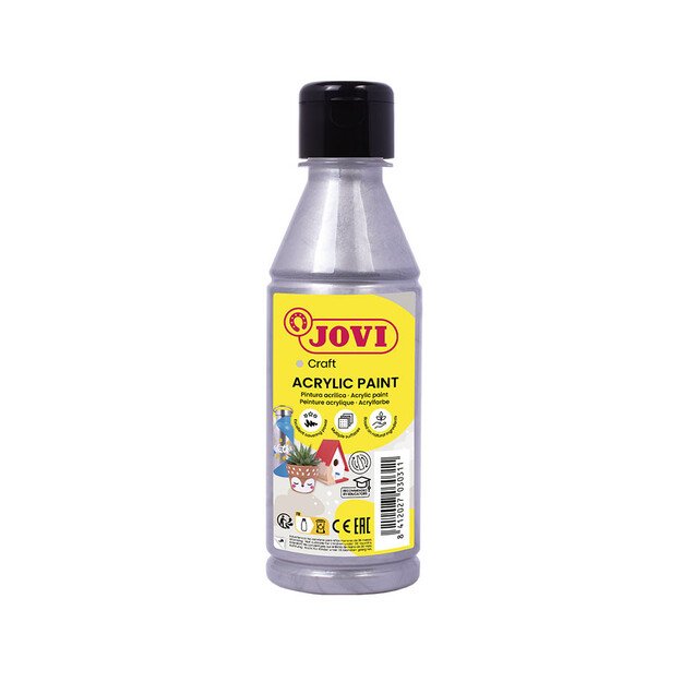 Akriliniai dažai JOVI, buteliukas 250 ml, sidabrinė 2