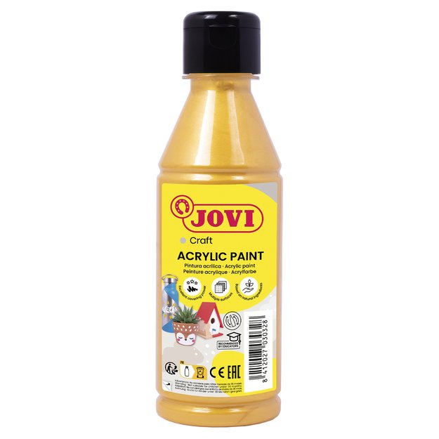 Akriliniai dažai JOVI, 250ml, auksinės sp.