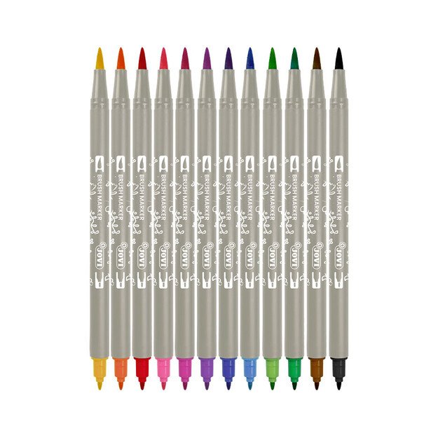 Flomasteriai  dviejų pusių JOVI 12 spalvų rinkinys 3