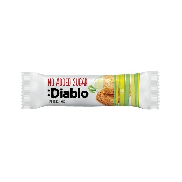 Musli batonėlis su laimu, DIABLO, be pridėtinio cukraus, 30g