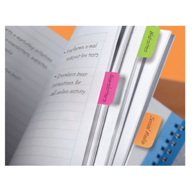 Lipnūs žymekliai Post-it, 25,4 x 38 mm, 3 spalvos 1