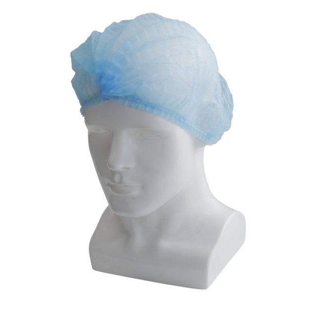 Tekstilės pluo&scaron;to kepuraitė  clip  tipo, mėlynos spalvos, 100 vnt