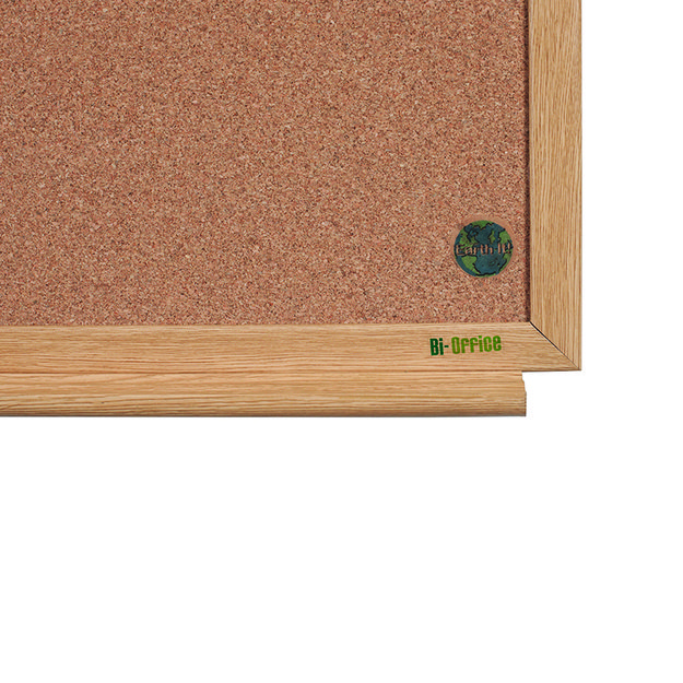 Baltoji magnetinė ir kam&scaron;tinė lenta BI-OFFICE EARTH Combo 90x60, ąžuolo rėmas 6