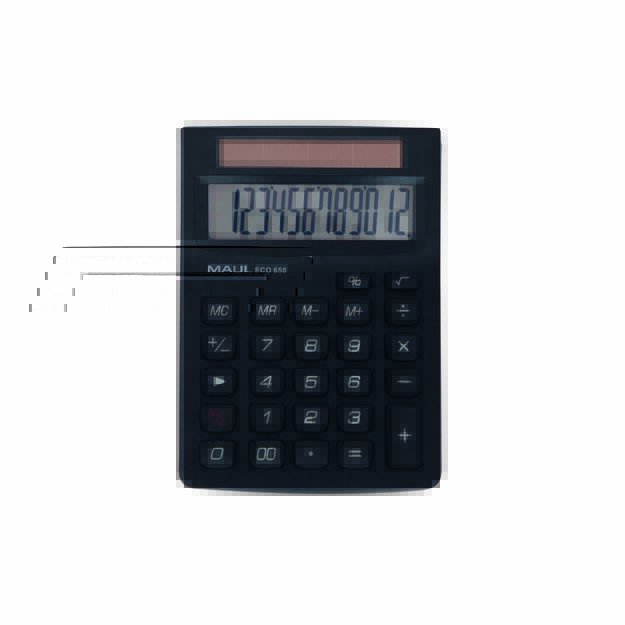 Stalinis skaičiuotuvas MAUL ECO 650, 12 skaitmenų ekranas