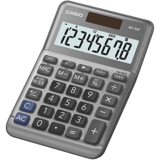 Stalinis skaičiuotuvas CASIO MS-80F, metalinis korpusas 1